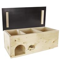 Holz-Igelhaus mit Boden offenes Dach