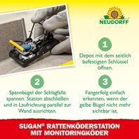 Neudorff Sugan RattenKöderStation mit Monitorringköder Anwendung