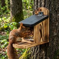 Sparset für Eichhörnchenfutter +  Futterautomat