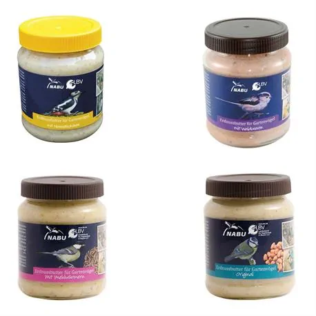 Erdnussbutter im Glas für Vögel