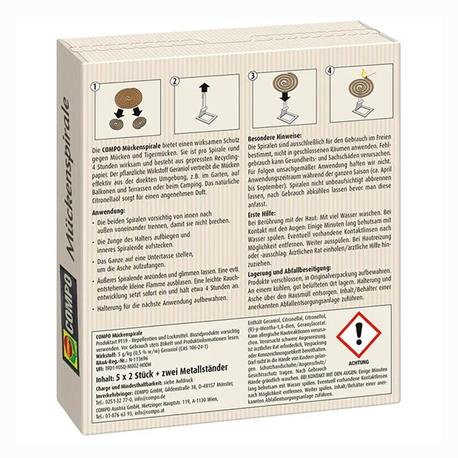Compo Mückenspirale Rückseite Verpackung