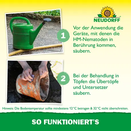 Neudorff HM-Nemtoden gegen Dickmaulrüsslerlarven Vorarbeiten