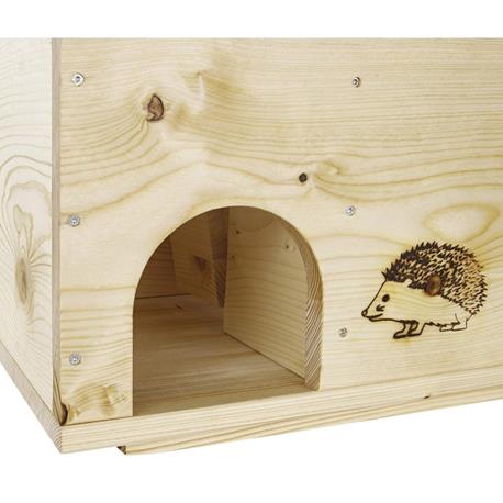 Holz-Igelhaus mit Boden Eingang