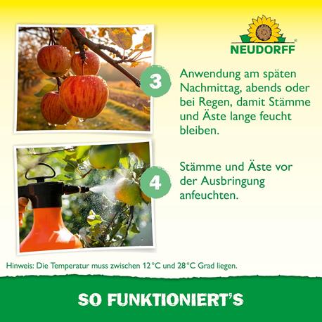 Neudorff Nützlinge gegen Apfelwickler Befeuchten