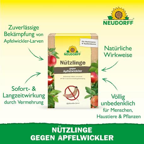 Neudorff Nützlinge gegen Apfelwickler Vorteile