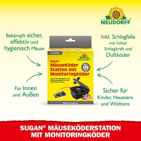 Neudorff Sugan Mäuseköderstation mit Monitoringköder Vorteile