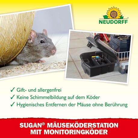 Neudorff Sugan Mäuseköderstation mit Monitoringköder Wirkung