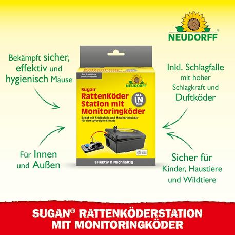 Neudorff Sugan RattenKöderStation mit Monitorringköder Vorteile