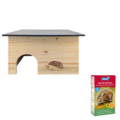 Set Igelhaus + Spezial-Igelfutter